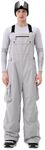 HIGH EXPERIENCE Men Ski Bib 3L Snowboard Baggy Pants Snow Overalls Waterproof Windproof Insulate Warm Winter (Gray, XX-Large)