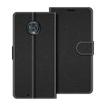 COODIO Phone Case For Motorola Moto G6, Magnetic Flip Leather Case For Motorola Moto G6 Wallet Case, Black
