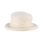 Scala Collezione Women's Boiled 100% Wool Cloche Hat, Ivory, One Size