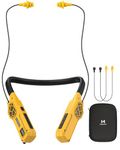 MIPEACE Neckband Bluetooth Headphones, 2-in-1 Around The Neck Work Headphones-OSHA Approved Earbuds w/Built-in Speakers,ENC,100+Hrs Playtime,4 EQ Modes for Bluetooth Hearing Protection Mowing Safety