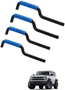 JROAD Bronco Front and Rear Roll Bar Grab Handles Compatible with 2021-2022 Ford Bronco 2 & 4 Door, Blue(4PCS)