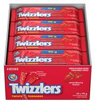 TWIZZLERS Licorice Candy, Strawberry, Halloween Candy, Bulk Candy, Bulk Candy to Share, 24 Count