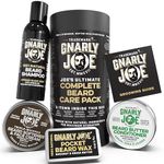 Gnarly Joe Beard Grooming Kit for Men - Complete Beard Care Gift Pack for Men Including 5 of Joe's Most Popular Products - Beard Softener, Beard Wax, Beard Shampoo, Beard Conditioner & Grooming Guide