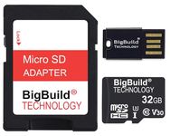 BigBuild Technology 32GB Ultra Fast 100MB/s U3 Micro SDHC Memory Card for Akaso Brave 4, Brave 4 Elite, Brave 4 Pro Action Camera