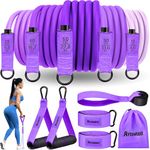 Resistance Bands, Resistance Bands with Handles, Exercise Bands with Door Anchor and Ankle Straps, Gym Equipment for Heavy Resistance Training, Physical Therapy, Shape Body, Yoga, Home Workout Set