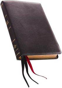 NKJV, Thinline Reference Bible, Large Print, Premium Goatskin Leather, Black, Premier Collection, Comfort Print: Holy Bible, New King James Version