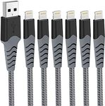 Arshcea 6pack 3.3FT(1M) iPhone Charger Cable for Apple Charger, MFi Certified iPhone Charger Lightning Cable Nylon Braided for iPhone 14-5, iPad, iPod