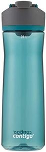 Contigo AUTOSEAL Cortland 24oz Water Bottle, BPA-Free Plastic, Spill, Leak-Proof Lid, and Carry Handle, Dishwasher Safe, Spirulina, 24 Ounce (Pack of 1)