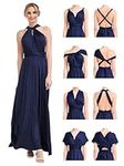 Plus Size Infinity Dress for Women Infinity Dress for Bridesmaids Convertible Wrap One Dress More Styles NZ001, Navy Blue, 0-14