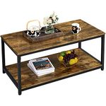 Yaheetech Coffee Table Industrial Side Table Living Room Table with Metal Frame for Home Office, 100x50x45cm