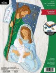 Bucilla, Peaceful Nativity, Felt Applique 18" Stocking Making Kit, Perfect for Holiday DIY Arts and Crafts, 89601E