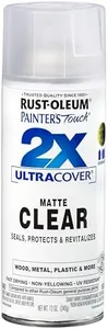 Rust-Oleum 334022 Painter's Touch 2X Ultra Cover Spray Paint, 12 oz, Matte Clear