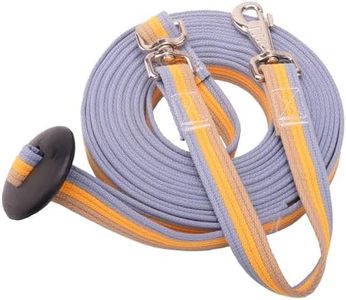 Cord Cotton Lunge Line with Rubber Stop，Equine Lunge Line for Horses with Swivel Bolt Snap，24 ft (Contrasting Colors, 24ft)