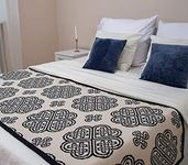 SAOL Bed Scarf Runner with Celtic Knots (Grey, King Bed)