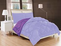 Elegant Comfort Soft Down Alternative Reversible 2-Piece Comforter Set, Microfiber, Lavender/Purple, Twin XL