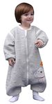 Happy Cherry Baby Split Legs Sleeping Bag Winter Warm Romper Pattern Wearable Gray