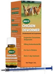 Jmxu's Chicken Dewormer Fenbendazole Oral Suspension, Chicken Antiparasitic,Safe for All Chicken Ages,5 ml