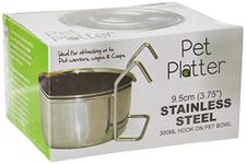 Pet Platter Hook On Pet Bowl, 300 ml, Silver