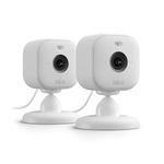 All-New Blink Mini 2 – Plug-in smart security camera, HD night view in colour, built-in spotlight, two-way audio, motion detection, works with Alexa — 2 cameras (White)