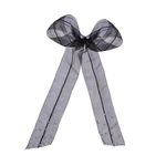 Hair Drama Co. Pearl Hair Bow Alligator Clip, Black | Pearl Hair Accessories for Women | Alligator Bow Clips for Hair | Stylish Hair Accessories