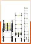 Bathla 12.5 ft Aluminium Telescopic Ladder | 2-Year Manufacturer Warranty | Portable & Compact | Made in India (13 Step - 3.8 mtr)