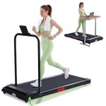 Walking Pad Treadmill with Handle Bar, 3.0HP Portable Small Walking Treadmill for Home Small, 0.6-7.6MPH Compact Treadmills for Exercising, Under The Desk Mini Treadmills with Incline
