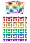 Henbrandt Holographic Star Stickers (Pack of 500) 6 Assorted Coloured Stars Mini Teacher Reward Stickers Scrapbook Stars for Crafts Glitter Art and Craft Classroom Resource