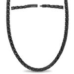 MagnetRX® Titanium Magnetic Necklace – Ultra Strength Magnetic Necklaces for Men & Women – Effective Titanium Necklace with 62 Magnets (Black, 55 cm)