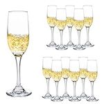 Glass Champagne Flutes Set of 12, 6