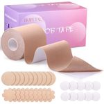 Tripetals Boob Tape Kit Body Tape for Women Boobtape Invisible Breast Lift Tape for Large Breast with Pasties Nipple Covers