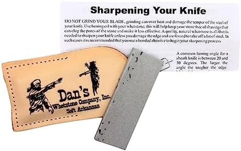 Genuine Arkansas Soft (Medium) Pocket Knife Sharpening Stone Whetstone 3" x 1" x 1/4" in Leather Pouch MAP-13A-L