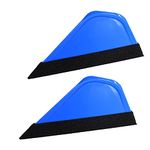 NEWISHTOOL Vinyl Wrap Squeegee, 2 Pack 6" Pointed Blade Little Foot Squeegee Irregular Slender Corner Scraper for Window Tint Film Installing Graphic Decal Wrapping Contour Squeegee with Felt