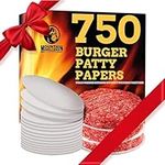 MOUNTAIN GRILLERS Hamburger Patty Paper - Wax Papers to Separate Frozen Pressed Patties - 750 Burger Sheets for Easy Release from Burger Patty Paper - Perfect for BBQ Hamburger Patty Press