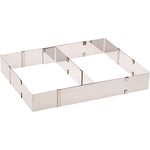 Westmark Baking Frame, For Cake, Pizza And More, With Divider, Length And Width Adjustable, Stainless Steel, Silver, 31322260