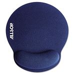 Allsop Mousepad Pro Memory Foam Mouse Pad with Wrist Rest, 9 x 10, Blue