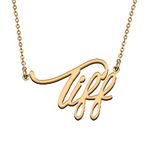 HUAN XUN BFF Friendship Jewelry Tiff Name Necklace for Her Birthday Gift Sister Gift