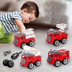 Oxour® Construction DIY with Working Drill Machine Pretend Play Toy Trucks Play Set Building Vehicles for Kids, Boys and Girls, Red (red DIY Drill)