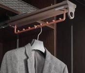 Rigwell Lifetime Soft Close Pull-Out Trouser/Saree Rack for Wardrobe Top-Mounted Hanging Trousers Rack (Single LINE TOP Hanging Pull Out)