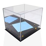 Katai - Crystal Clear Hat Display Case - UV Resistant Acrylic Cap Holder Stand, Perfect for Baseball, Football or Snapback Caps - Complete with Microfibre Cloth