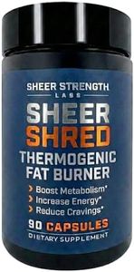 Sheer Strength Labs Thermogenic Capsaicin Supplements Premium Supplement for Men, Jitter Free Blend of Capsaicin, Rauwolscine, Forskohlii & L-Carnitine Supplement - 30SV