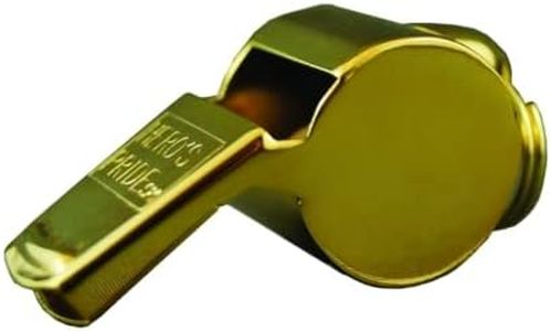 Hero's Pride Standard Issue Whistle - 90 to 100 Decibles - Professional Use, Gold Plating, Sports, Police, Sheriff, CHP, Law Enforcement, Security