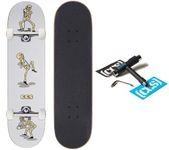 CCS Vine Skeleton Skateboard Complete - White - 8.00" x 32.00"