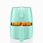 Chefman TurboFry 2-Quart Air Fryer, Dishwasher Safe Basket & Tray, Use Little to No Oil For Healthy Food, 60 Minute Timer, Fry Healthier Meals Fast, Heat And Power Indicator Light, Temp Control, Mint