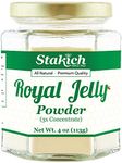 Stakich Freeze Dried FRESH ROYAL JELLY Powder 4 oz (112 g) - 3X Concentrate, 100% Pure, Premium Quality, High Potency -