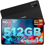 DOOGEE T40 Android Tablet,20GB+512GB/2TB Expand,11 inch Tablet Helio G99 Octa-core Tablet,Android 14 Tablet with 8580mAh Battery,IPS 1600x2560 Display Gaming Tablet,4G LTE Cellular Tablet,Face ID