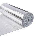 Double Reflective Insulation Roll, 11.8*118Inch Double Aluminum Foil Bubble Thermal Heat Radiant Barrier for Window, Garage Door, Roof, Car, Keep Warm in Winter (Silver, 11.8*118Inch)