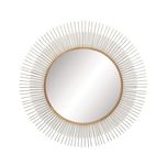 Deco 79 Metal Room Wall Mirror Starburst Entryway Mirror, Wall Mounted Mirror 36" x 2" x 36", Gold