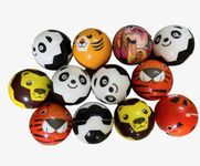 4NEwBiES Soft Foam Sponge Balls, Cartoon Prints, Lightweight (Free Size, 12)