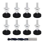 Panexf Furniture Feet Adjustable 8 PCS Levelling Feet M8 x 50mm Adjustable Table Legs for Furniture with Metal Drill