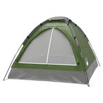 2 Person Camping Tent with Rain Fly and Carrying Bag - Lightweight Outdoor Tent for Backpacking, Hiking, or Beach Use by Wakeman Outdoors (Green)